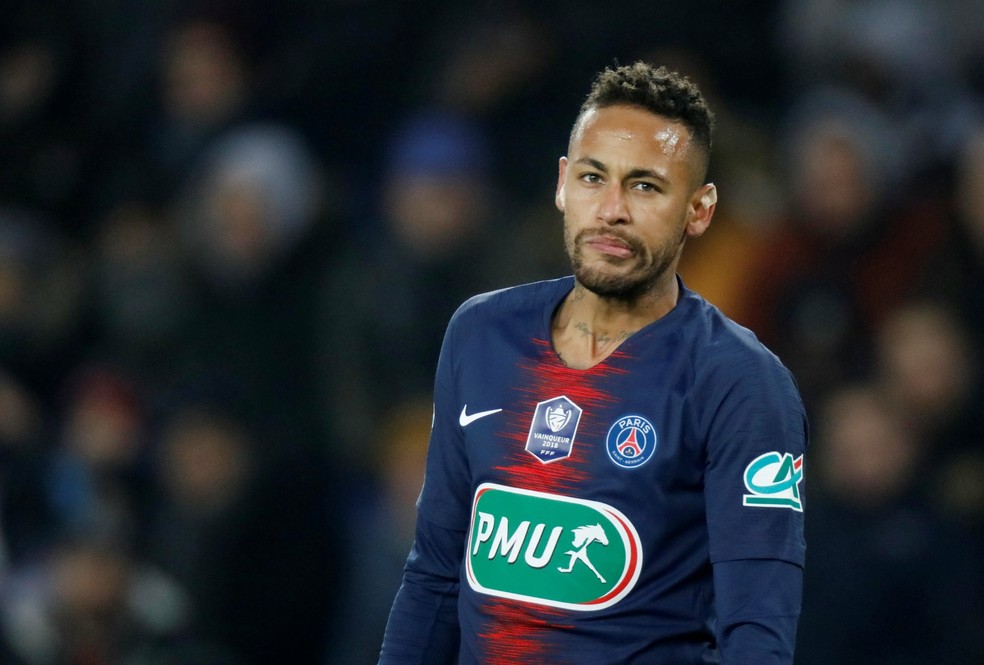 Neymar , do PSG, em aÃ§Ã£o contra o Strasbourg â€” Foto: Reuters