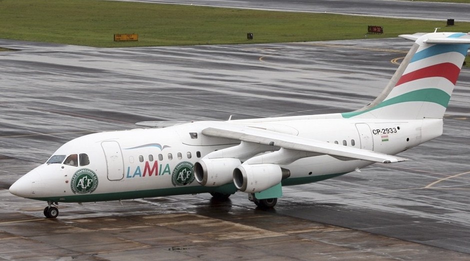 Avião da Lamia envolvido no acidente da Chapecoense (Foto: Cacspotter)