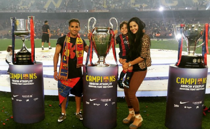 Douglas Festa título Barcelona Camp Nou (Foto: Reprodução / Instagram)