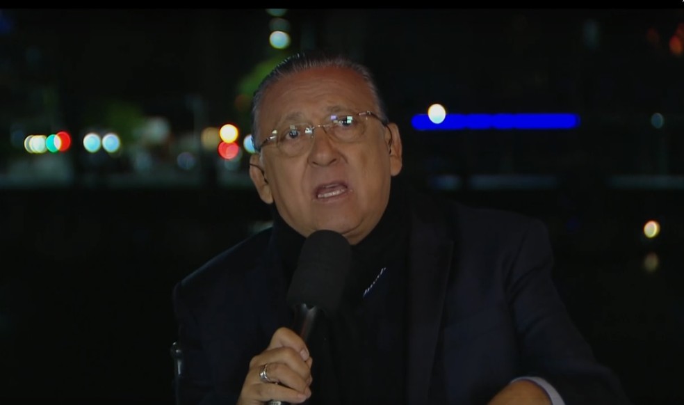 Galvão Bueno foi internado em Lima na manhã desta quinta-feira — Foto: Reprodução SporTV