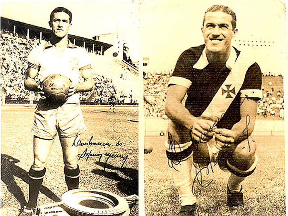 Ademir de Menezes, o Queixada, é um dos maiores ídolos do Vasco, e foi artilheiro da Copa do Mundo de 1950 — Foto: Reprodução