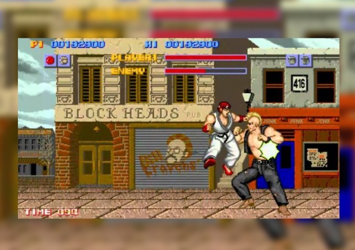 Street Fighter: primeiro jogo trazia apenas Ryu e Ken como personagens jogáveis (Foto: Reprodução/Paulo Vasconcellos)