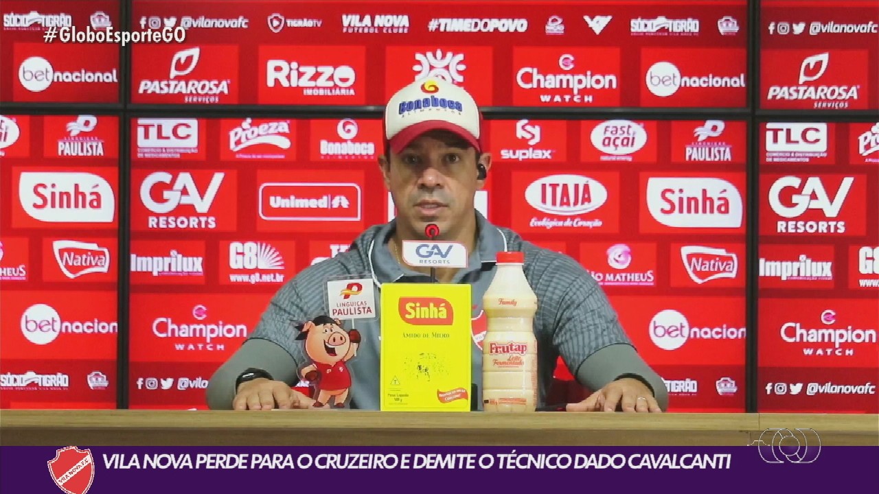 Vila Nova demite técnico Dado Cavalcanti após derrota para o Cruzeiro