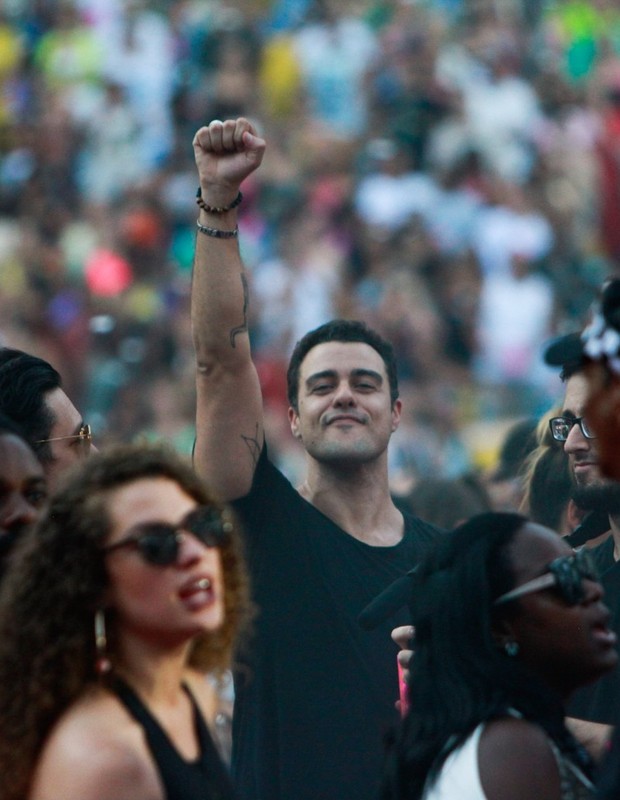 Jooquim Lopes na plateia do Tardezinha, no Maracanã, no Rio (Foto: Marcos Ferreira/Brazil News)