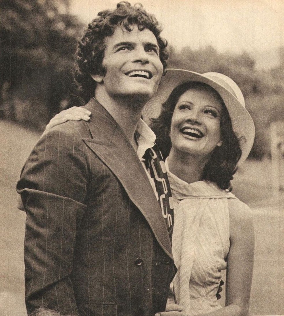 Tarcísio Meira e Glória Menezes na novela ' O Semideus', sucesso de Janet Clair em 1973 — Foto: Acervo Globo