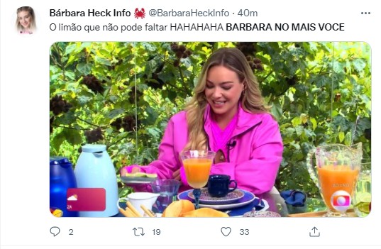 Reação sobre a participação de Bárbara no 'Mais você'  (Foto: Reprodução)