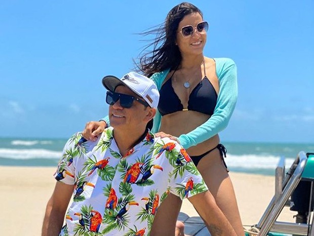 Frank Aguiar e a mulher, Carol Santos Aguiar (Foto: Reprodução/Instagram)