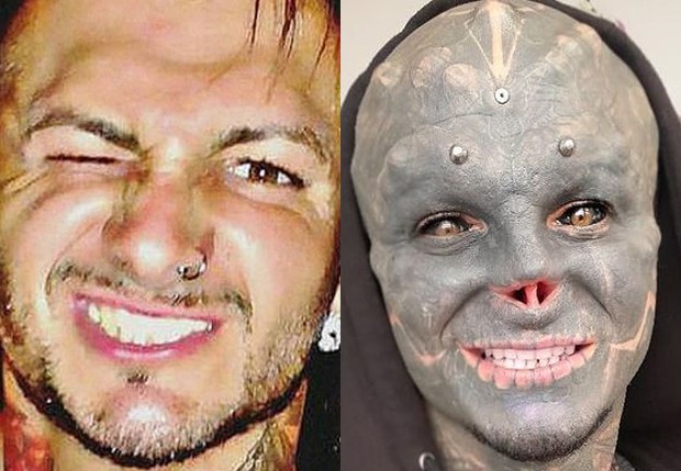 Antes e depois de Anthony Loffredo, do Black Alien Project (Foto: Reprodução/Instagram)