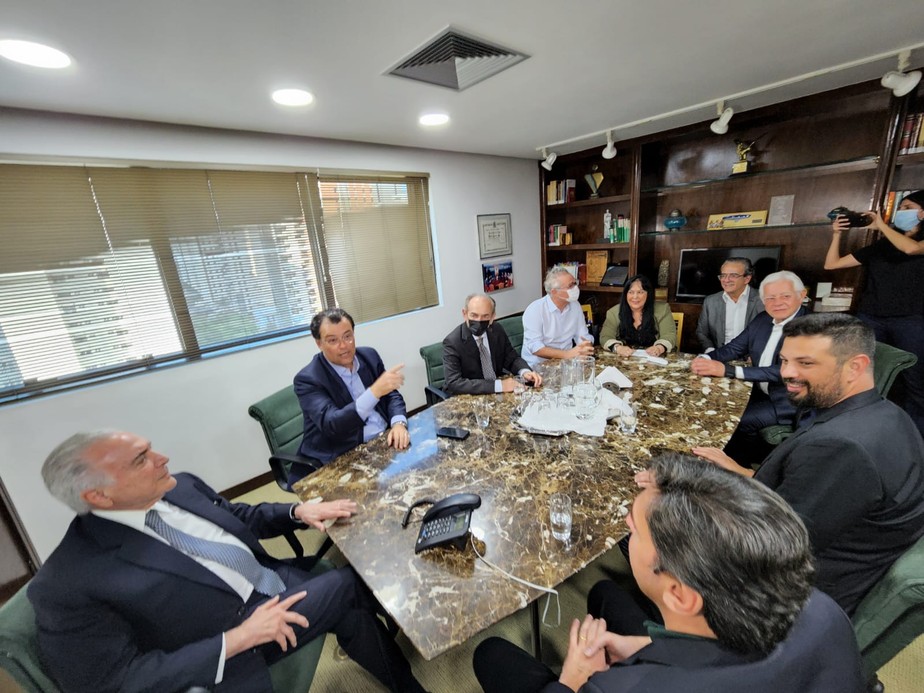 O ex-presidente Michel Temer se reúne com lideranças do MDB, em São Paulo