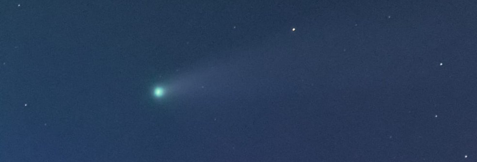 Cometa Neowise visto no Distrito Federal — Foto: Léo Caldas / Arquivo pessoal
