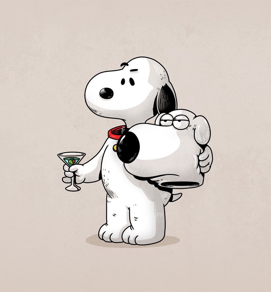 Snoopy é Brian de 