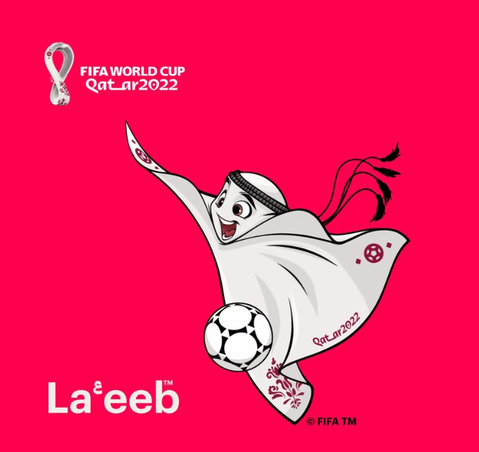 La'eeb é o mascote oficial da Copa do Mundo 2022 no Catar — Foto: Divulgação/FIFA