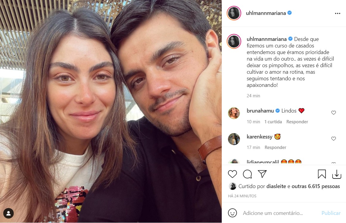 Mariana Uhlmann revela que ela e Felipe Simas fizeram curso para casados (Foto: Instagram/Reprodução)