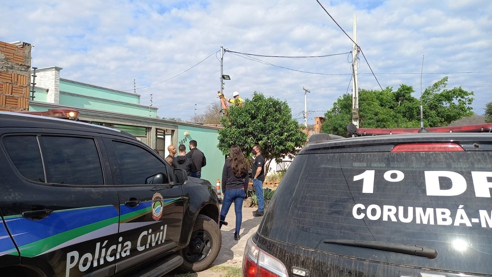 Ação contra furto de energia em cidade de MS — Foto: Polícia Civil/Divulgação