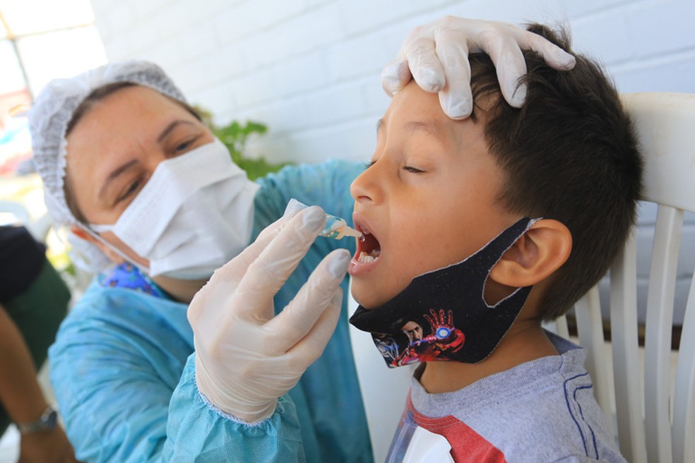 Campanha Nacional de Vacinação contra a Poliomielite começa no DF  — Foto: Breno Esaki/Agência Brasília