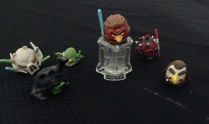 Angry Birds tem bonecos de Star Wars para usar no Telepod (Foto: Felipe Vinha)