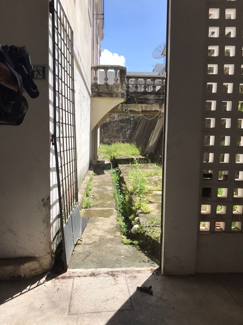 Porta arrombada no Instituto Histórico e Geográfico de Alagoas — Foto: Andréa Resende/ TV Gazeta