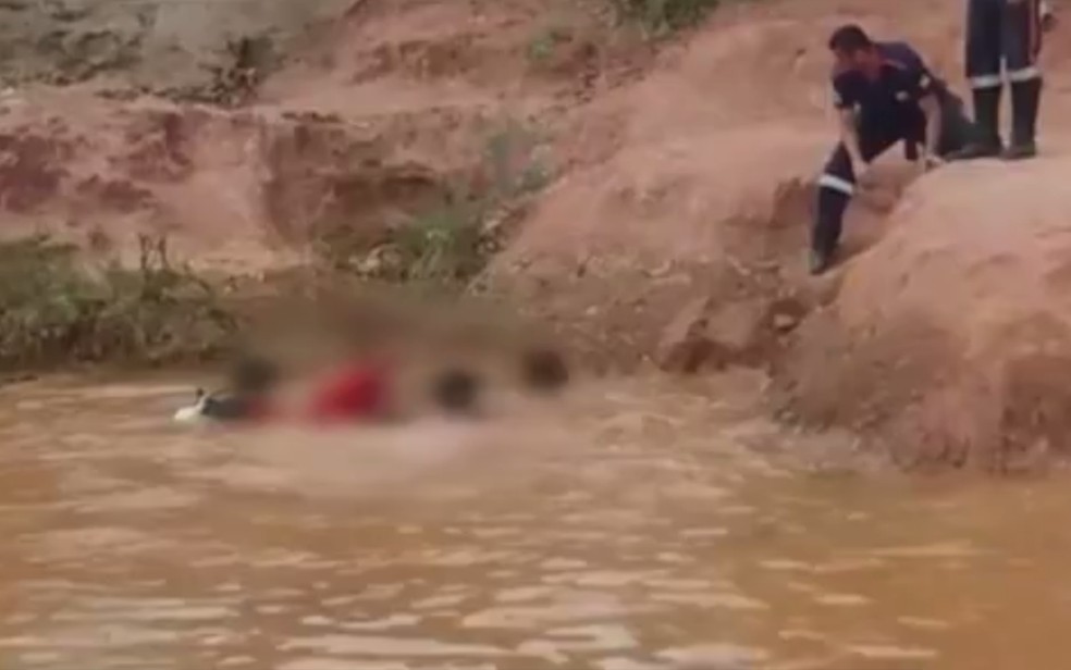 Adolescente morre afogado em lago de Luziânia — Foto: Reprodução/TV Anhanguera