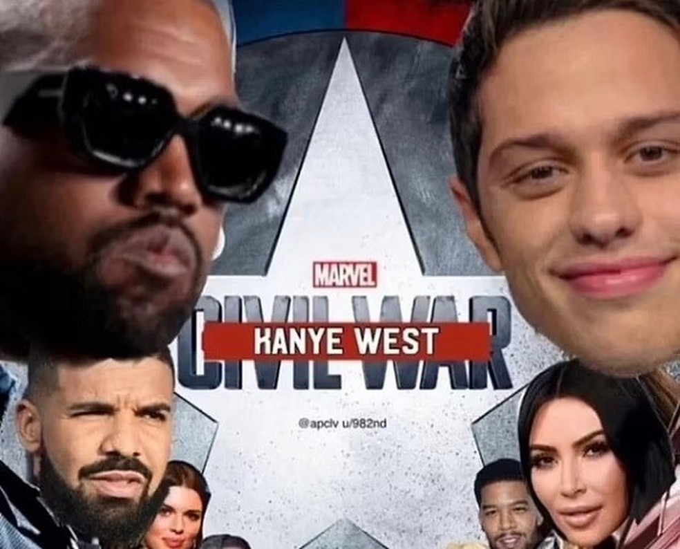 Postagem de Kanye West usa cartaz do filme Capitão América  — Foto: Reprodução