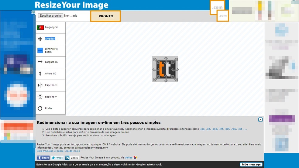 Como Redimensionar Fotos Online Imagens Techtudo