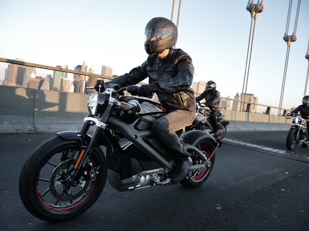 Harley-Davidson elétrica, apresentada em Nova York (Foto: Neilson Barnard / Getty Images)