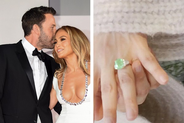 Jennifer Lopez and Ben Affleck announced their engagement in the early hours of April 9, 2022 (Photo: Getty Images; reproduction)