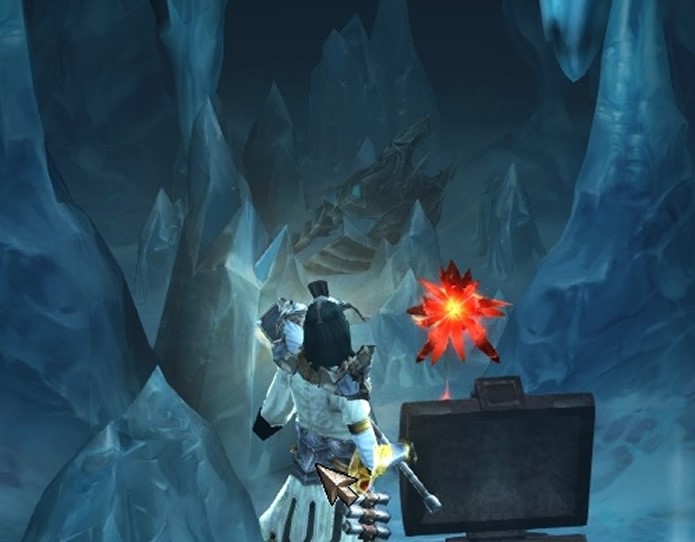 O capacete do sinistro antagonista de Warcraft pode ser encontrado em uma das cavernas de Diablo 3 (Foto: Reprodução/Blizzard)