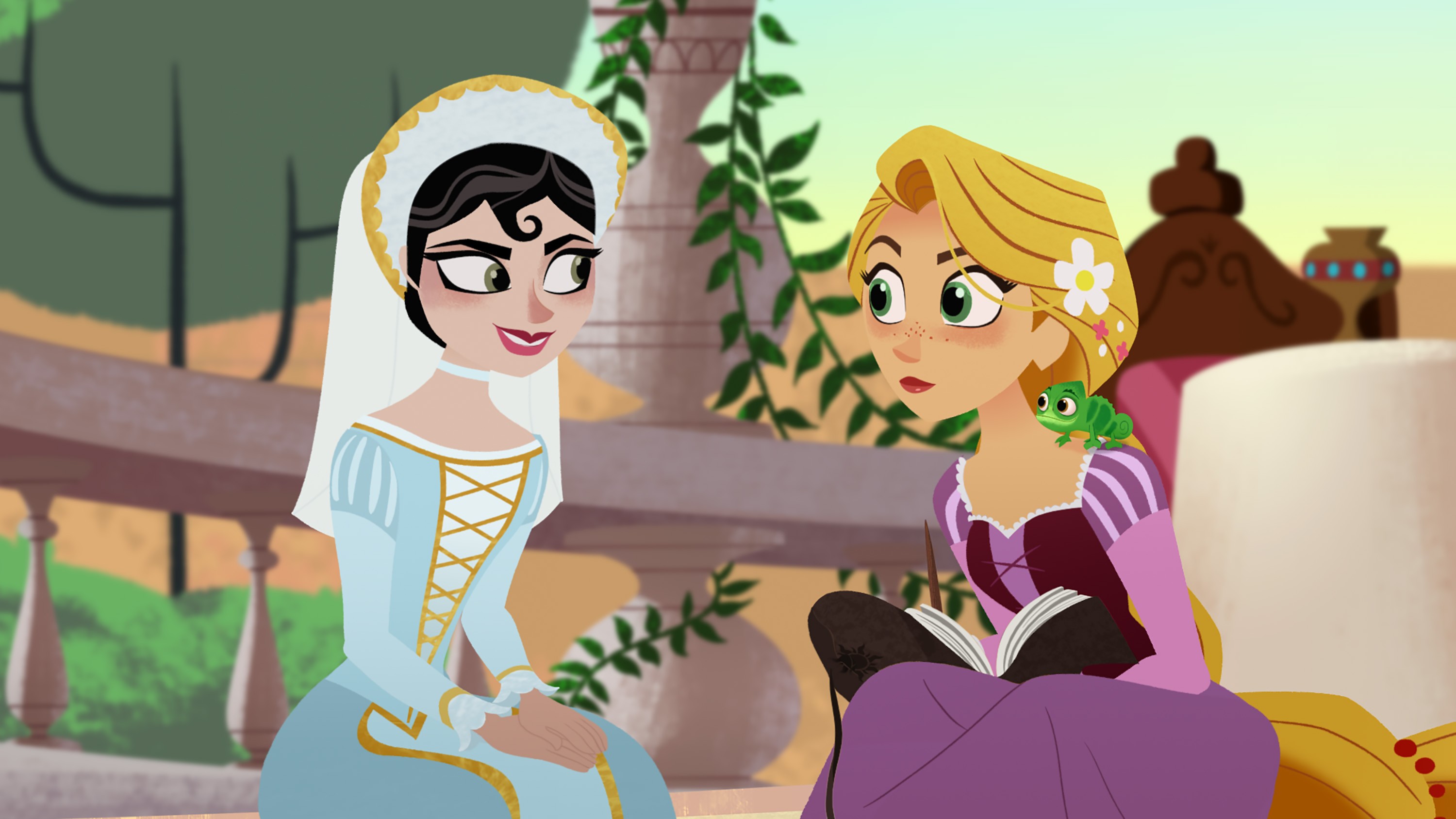 Cassandra e Rapunzel (Foto: Divulgação Disney)