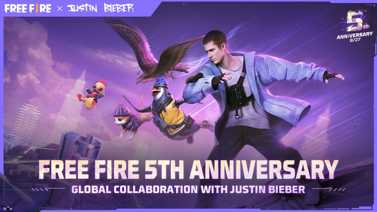 Justin Bieber vira personagem no Free Fire e fará primeiro show do jogo