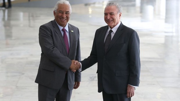 Temer recebe o primeiro-ministro de Portugal, António Costa (Foto: Valter Campanato/Agência Brasil)