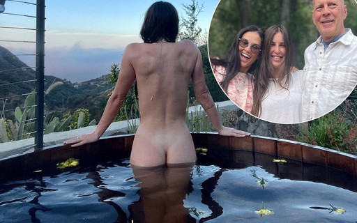 Filha de Bruce Willis e Demi Moore posa pelada em piscina: "Vai ser melhor ano da vida"