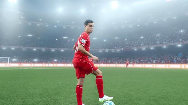 O brasileiro Philippe Coutinho, do Liverpool, é destaque da campanha “The Formula to Unleash