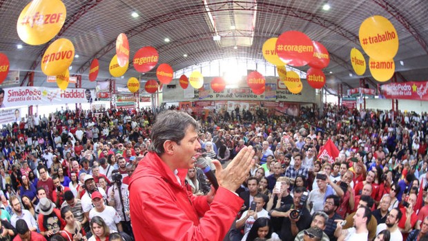 Fernando Haddad teve sua candidatura pelo PT oficializada (Foto: AGPT)
