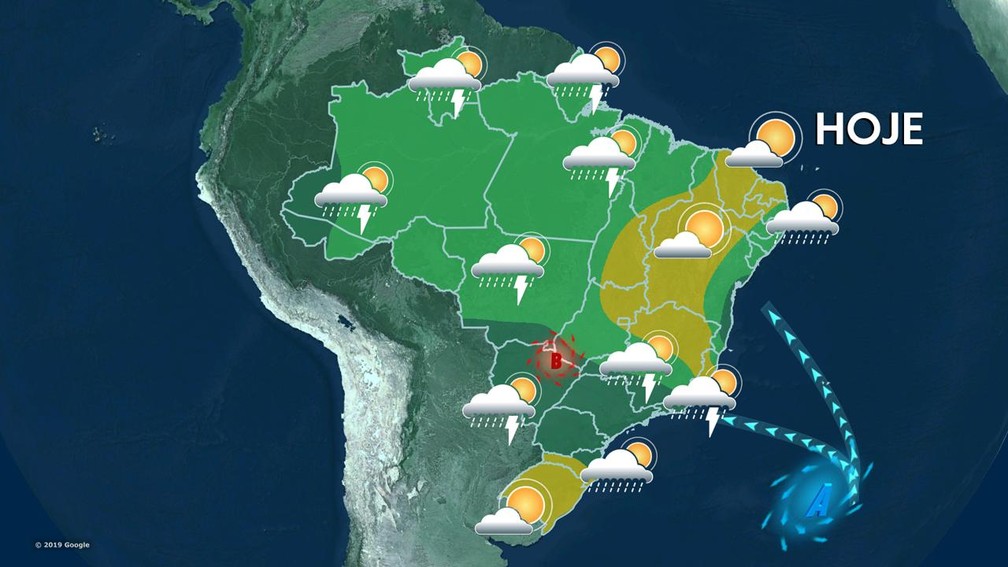 Previsão do tempo para quarta-feira, 25/09/2019, no Brasil ...