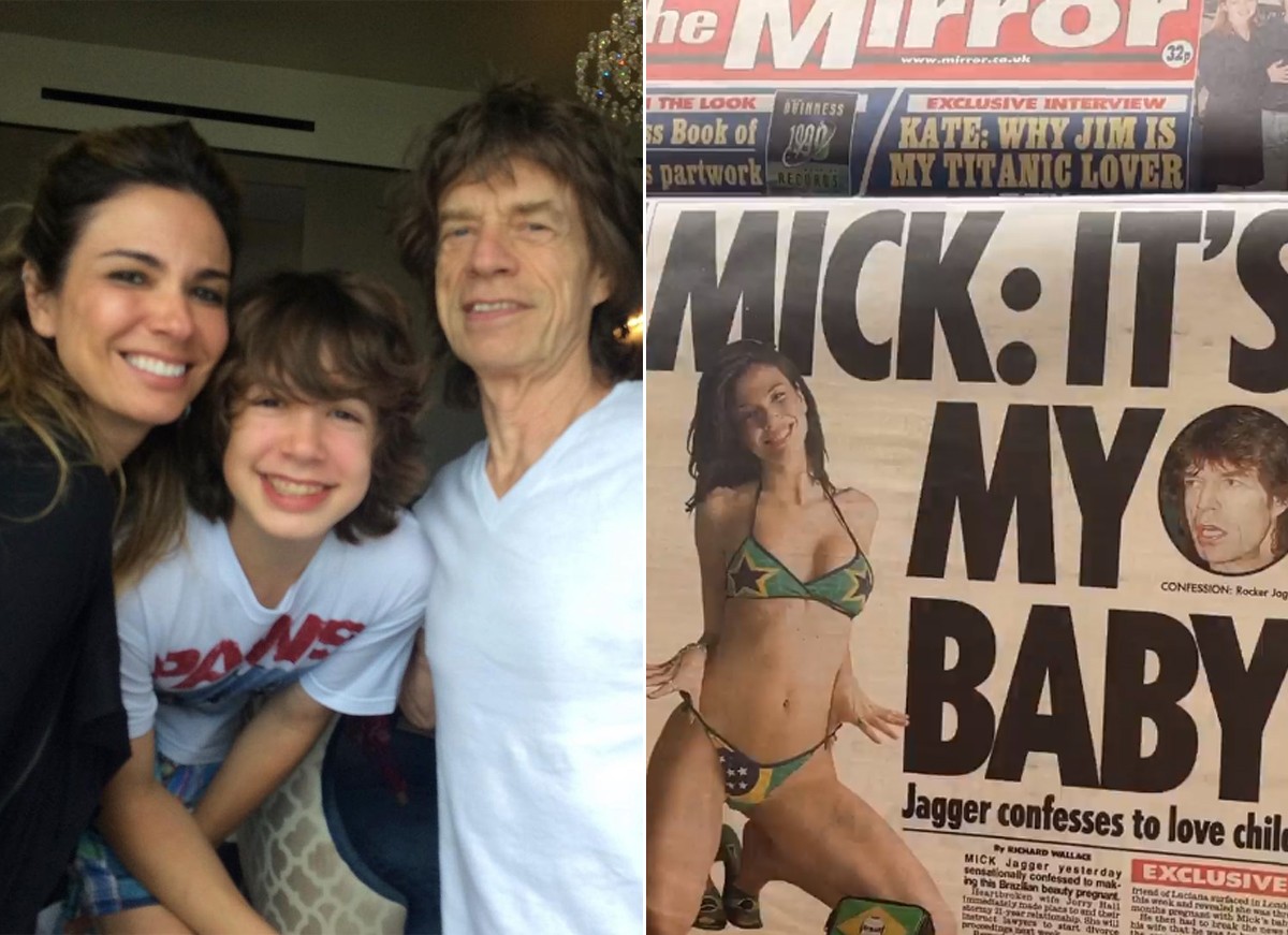 Luciana Gimenez reviu tabloides dos quais foi capa na época em que engravidou de Lucas, seu filho com o cantor Mick Jagger (Foto: Reprodução / Instagram)