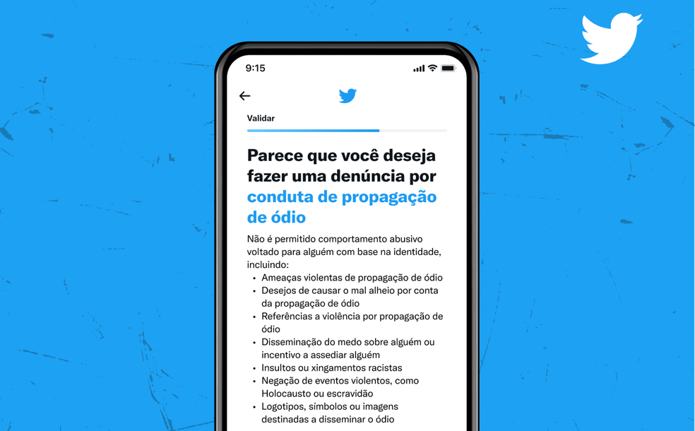 Novo formato de denúncia do Twitter — Foto: Divulgação