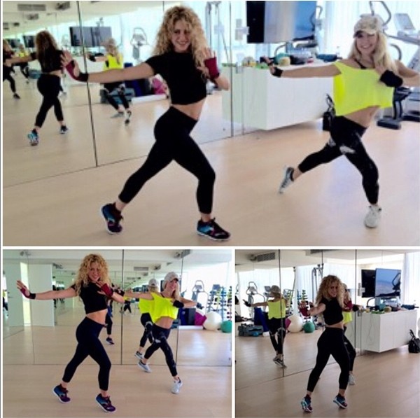 Shakira treinando (Foto: Instagram)
