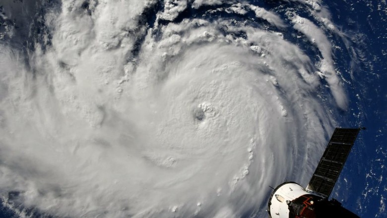 Furacão Florence, em fotografia da Estação Espacial Internacional (Foto: Departamento de Defesa dos Estados Unidos/NASA)