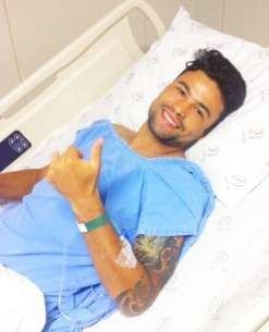 Héverton, logo após cirugia de apendicite (Foto: Divulgação/Paysandu)