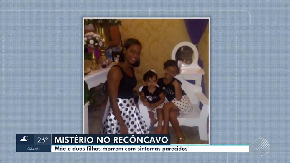 MÃ£e e filhas morreram apÃ³s mal-estar  â€” Foto: ReproduÃ§Ã£o/TV Bahia
