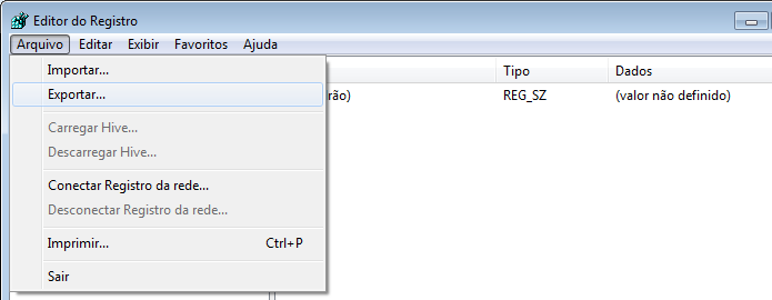 Fazendo um backup do registro do Windows (Foto: Reprodu??o/Edivaldo Brito)