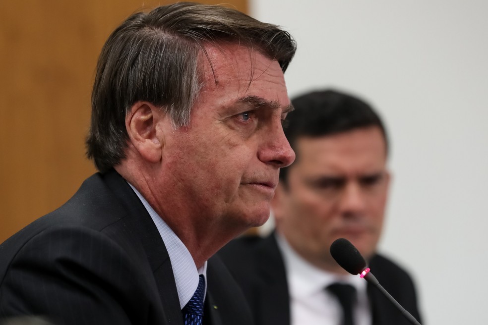 O presidente Jair Bolsonaro durante reuniÃ£o no PalÃ¡cio do Planalto nesta terÃ§a-feira (26) â Foto:  Marcos CorrÃªa/PresidÃªncia da RepÃºblica