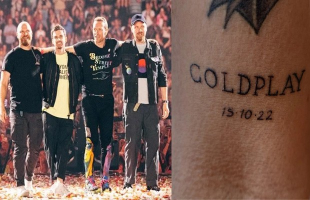 Fã que fez tatuagem com a data do show do Coldplay lamenta na web (Foto: Reprodução/ Instagram)