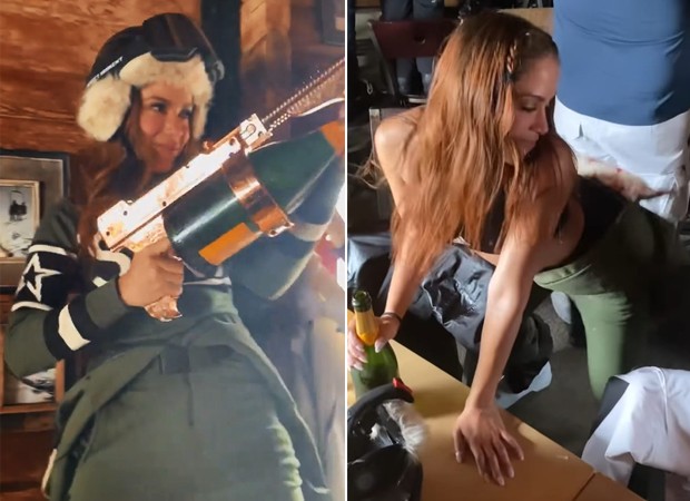 Anitta faz chover champanhe e rebola muito em bar na Suíça (Foto: Reprodução/Instagram)