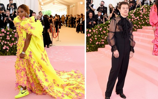 Harry Styles Aposta No Salto Alto Enquanto Serena Williams Vai De Tenis No Met Gala 2019 Vogue Red Carpet