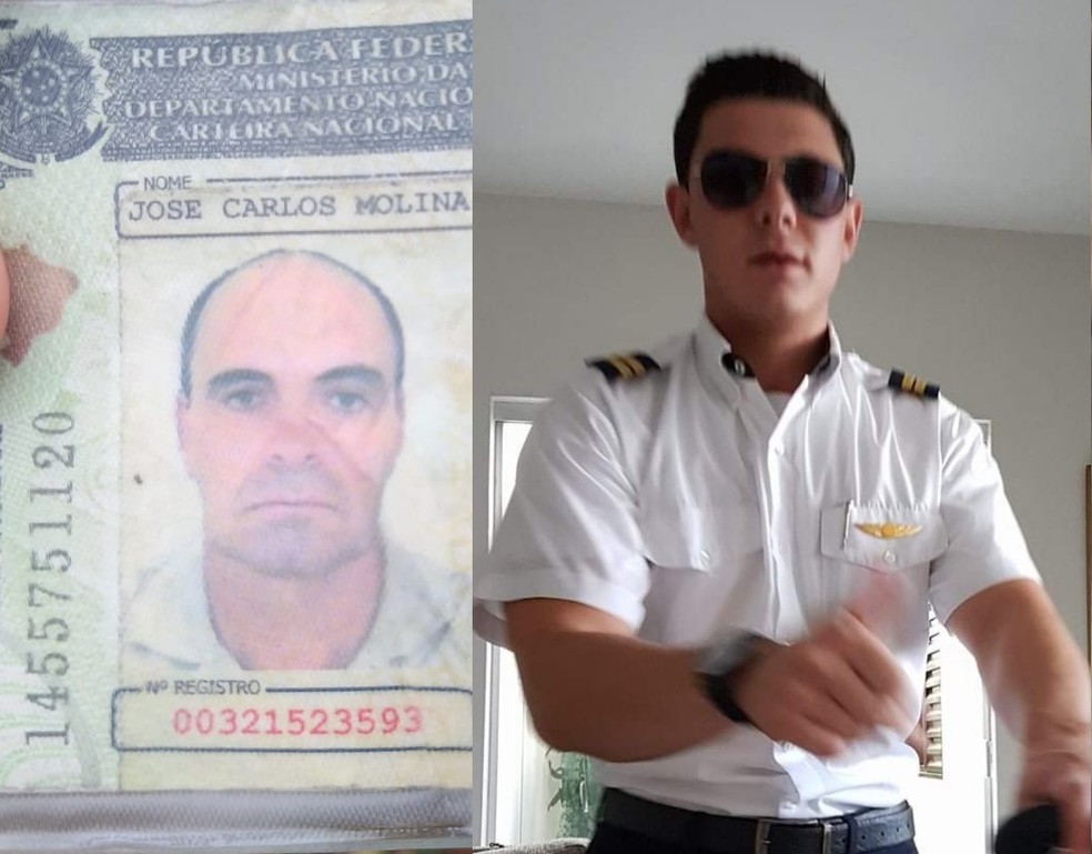 Pilotos foram identificados como José Carlos Molina, de 58 anos, e João Borin, de 25 anos — Foto: Divulgação