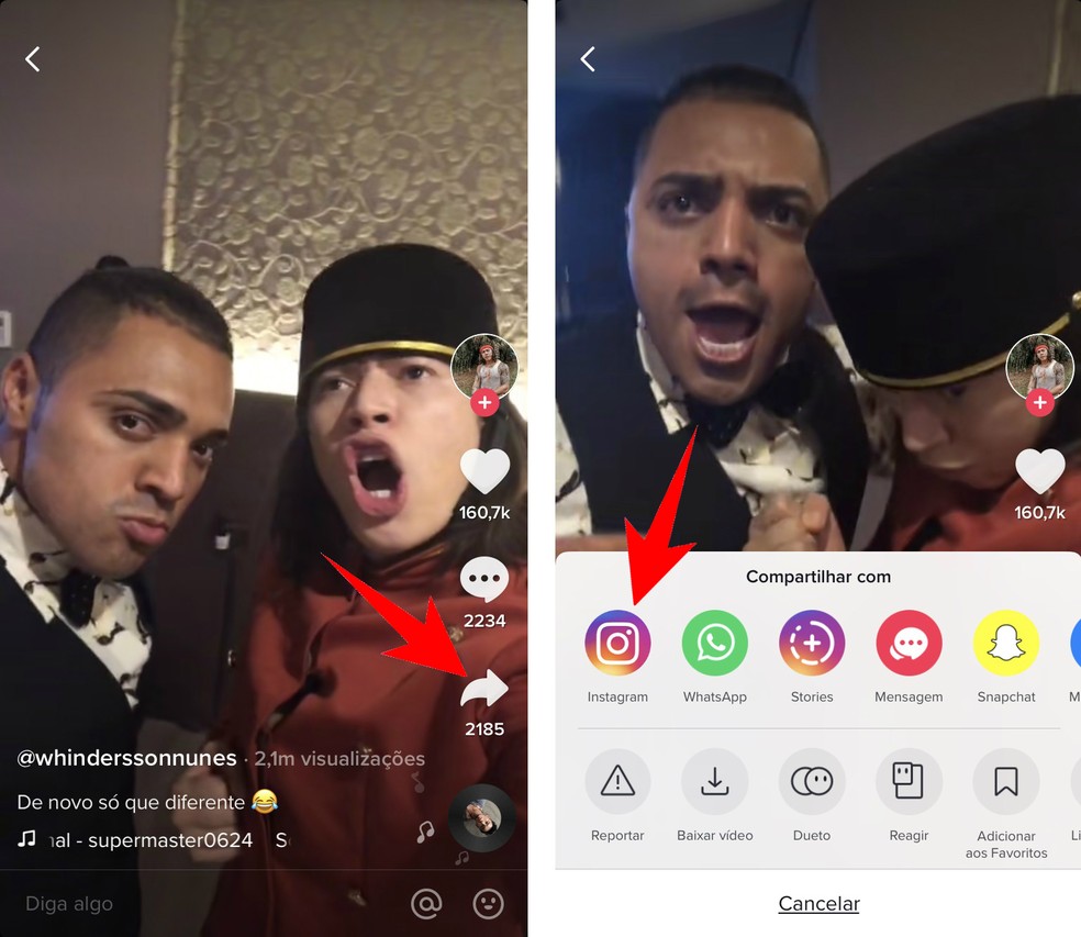 Como Compartilhar Videos Do Tiktok No Instagram Redes Sociais Techtudo