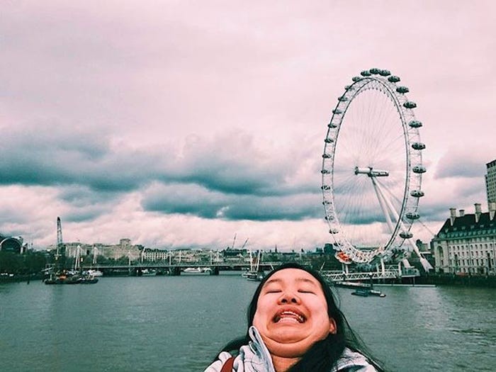 Michelle Liu na Inglaterra (Foto: Instagram/ Reprodução)