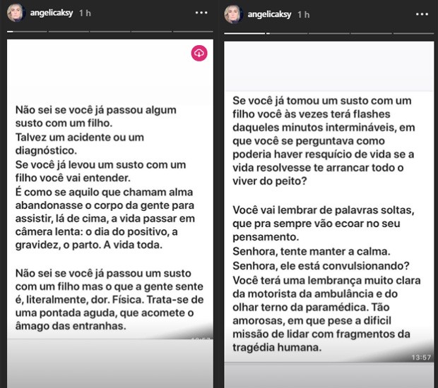 Angélica posta após alta do filho Benício (Foto: Reprodução/Instagram)