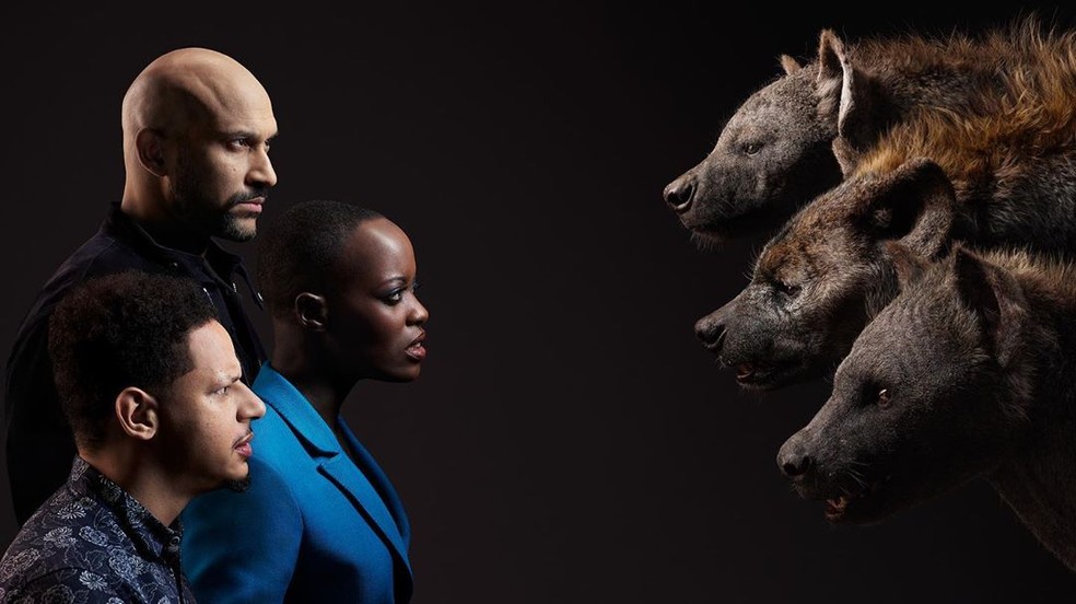 Keegan-Michael Key (Kamari), Florence Kasumba (Shenzi) e Eric André (Azizi) — Foto: Divulgação/Disney